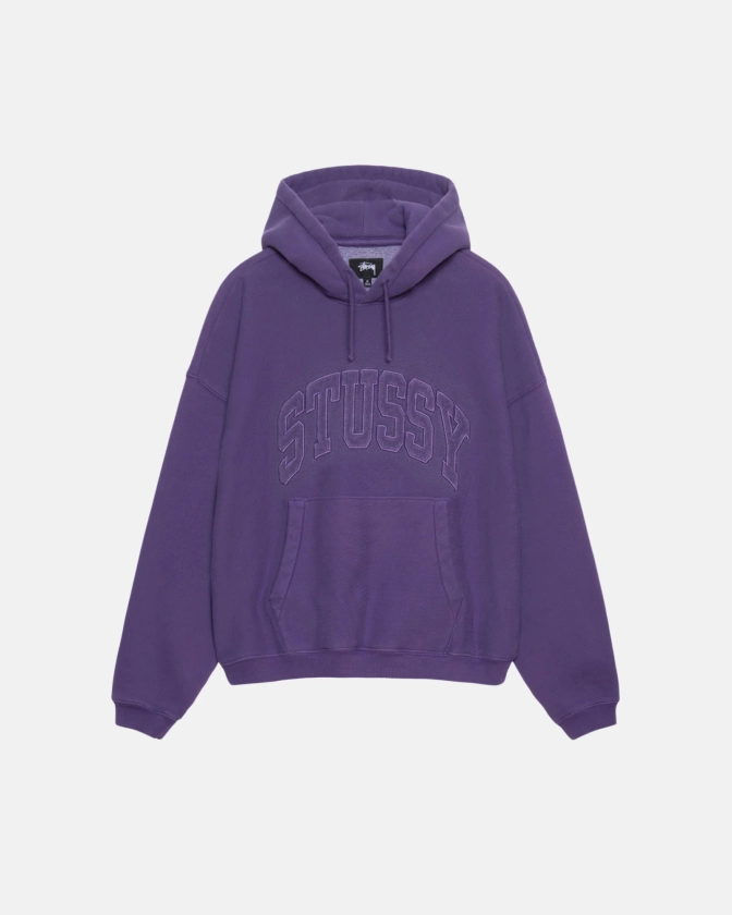 Embroidered Relaxed Hoodie in purple – Stüssy