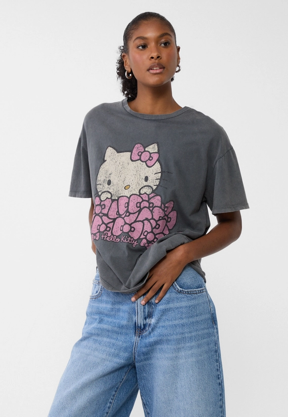 T-shirt oversize Hello Kitty - T-shirts femme | Stradivarius France
