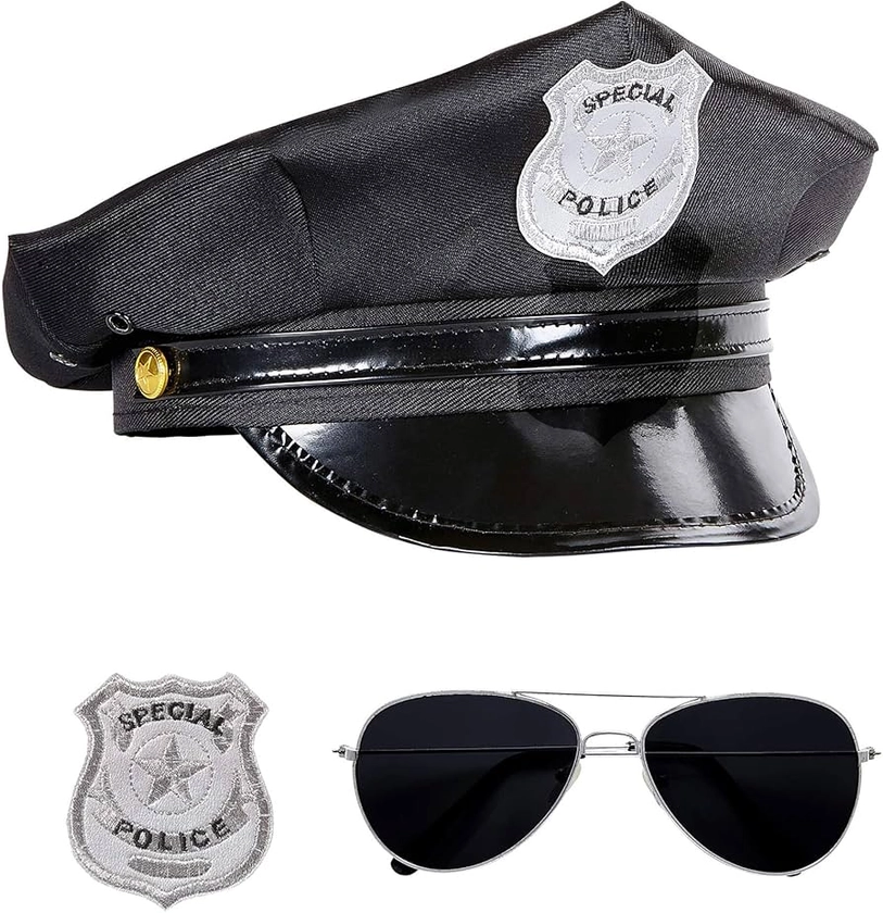 W WIDMANN MILANO Party Fashion 95719 - Verkleidungsset Polizist, Hut, Brille und Dienstmarke, Mottoparty, Karneval: Amazon.de: Spielzeug