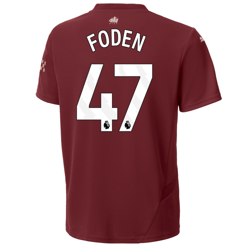 Kids' Manchester City Third Jersey 2024/25 With FODEN 47 Printing