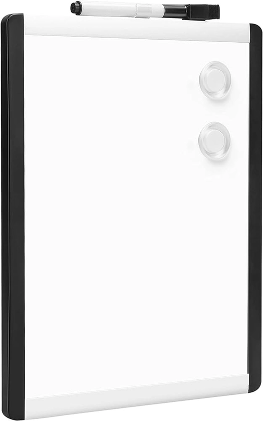 Amazon Basics Magnetic Dry Erase Board, plastic/aluminium frame, White, 21.6 cm x 28 cm