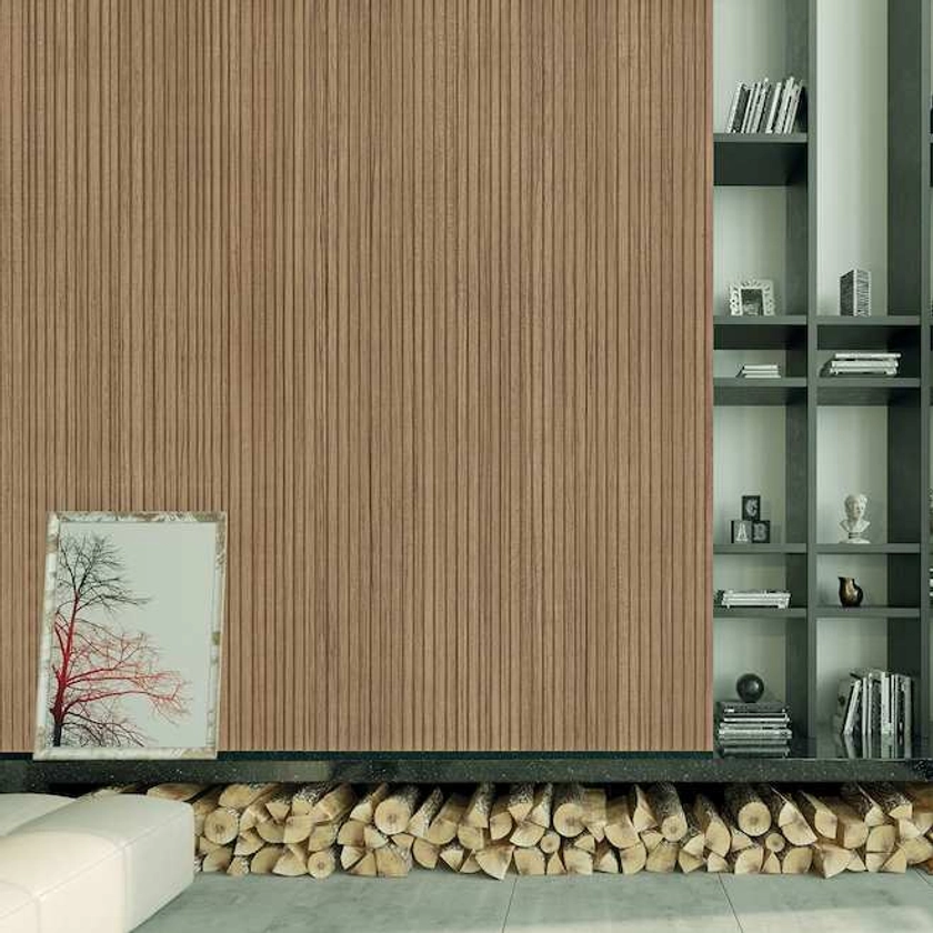 Inetrbois 6.7-ft² Teak MDF Wall Panel