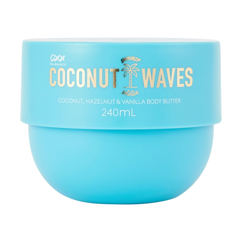 OXX Fragrance Coconut Waves Summer Solstice Body Butter 240ml - Coconut, Hazelnut and Vanilla