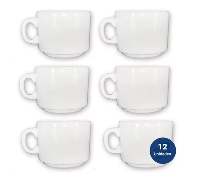 Set X 12 Taza De Desayuno Porcelana Schmidt