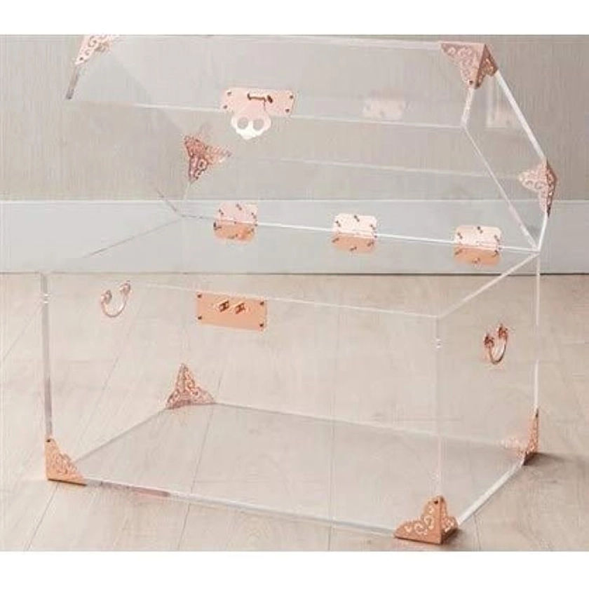 Rose Gold Accented Acrylic Trunk - 23.62'' W x Zambia | Ubuy