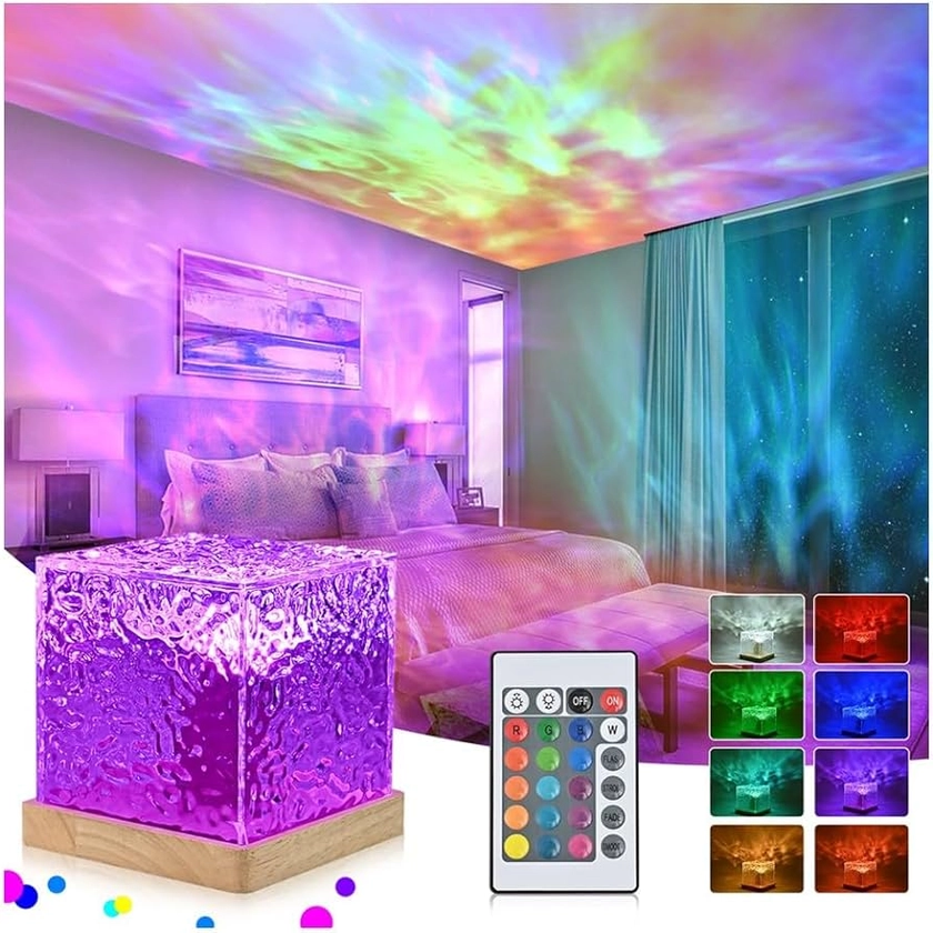 Galaxy Projector Light for Bedroom,Ocean Wave LED Night Light Star Projector 16 Colors 30 Lighting Modes with Remote Control,RGB Dimmable Sensory Lights Star Light Projector for Kids Party Decor