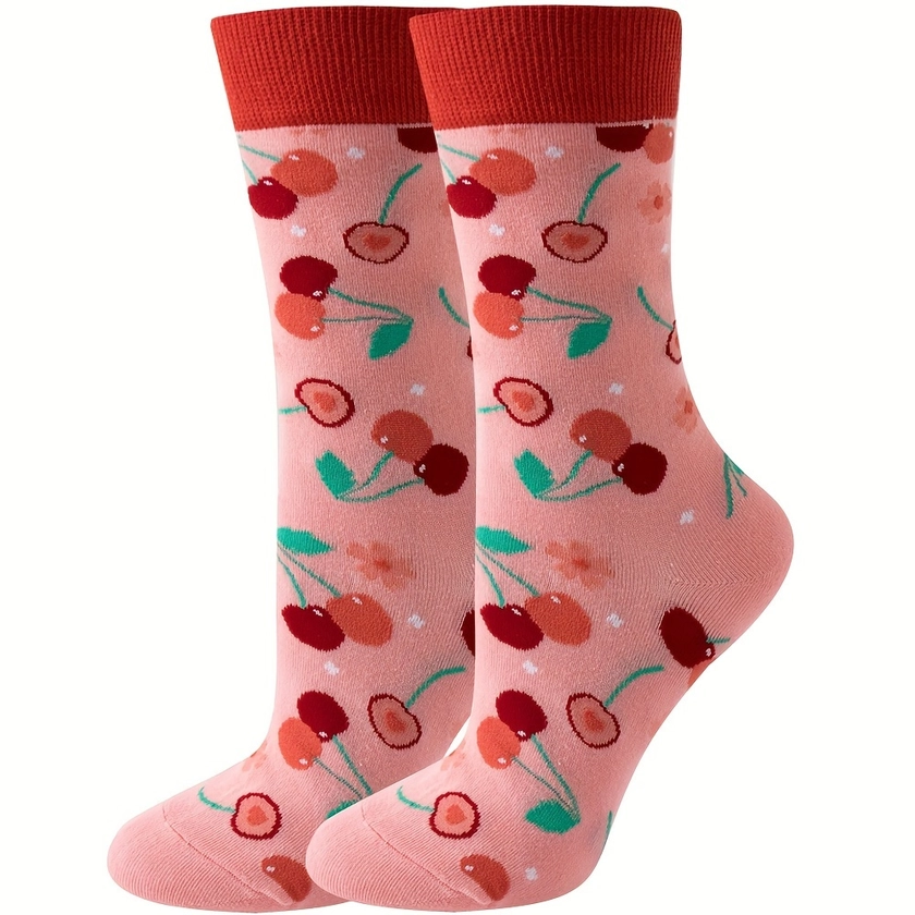 Pattern Socks Cute Breathable Tube Socks - Temu