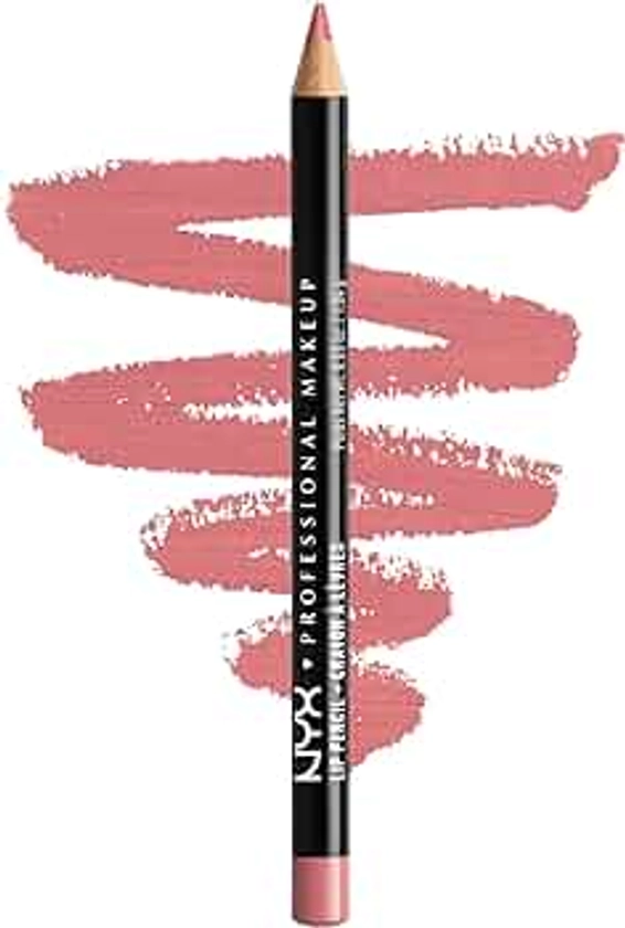 NYX PROFESSIONAL MAKEUP Slim Lip Pencil, Long-Lasting Creamy Lip Liner - Rose