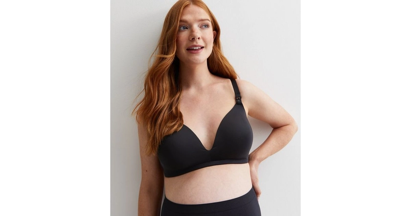 Maternity Black Soft Moulded Nursing Bra | New Look