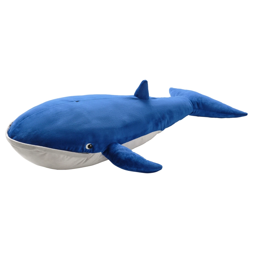 BLÅVINGAD Soft toy, blue whale, 39" - IKEA