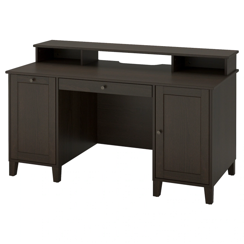 IDANÄS Desk with add-on unit, brown - IKEA