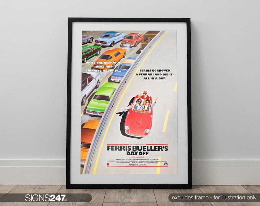 Ferris Buellers Day Off | Movie Poster | Cinema Room Poster | A0 A1 A2 A3 A4 A5