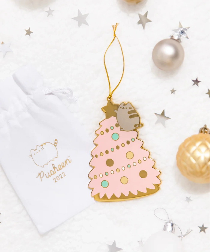 Pusheen Pink Christmas Tree Ornament