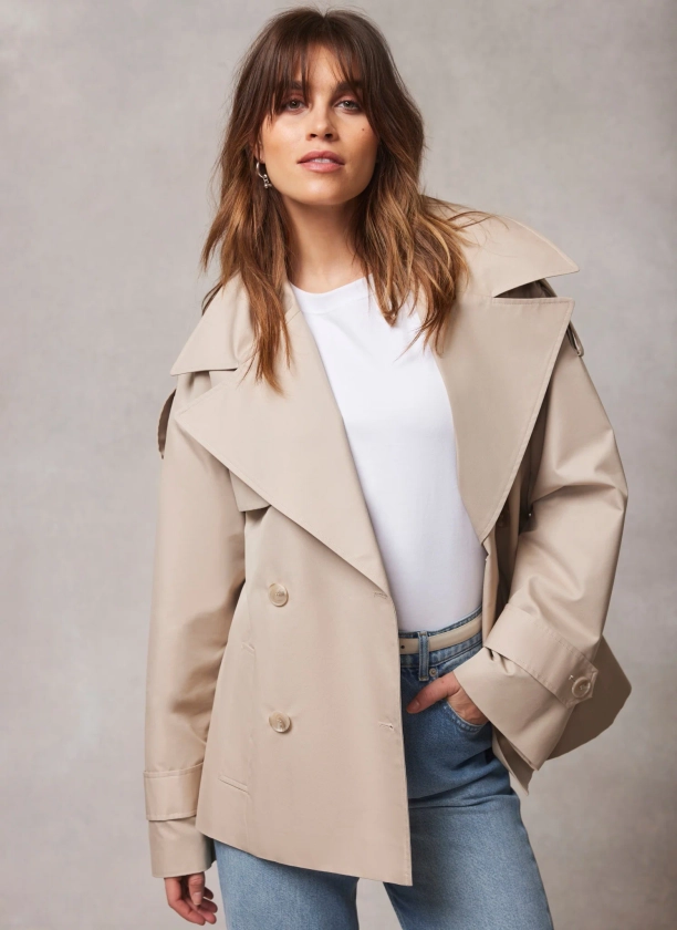 Neutral Short Trench Jacket