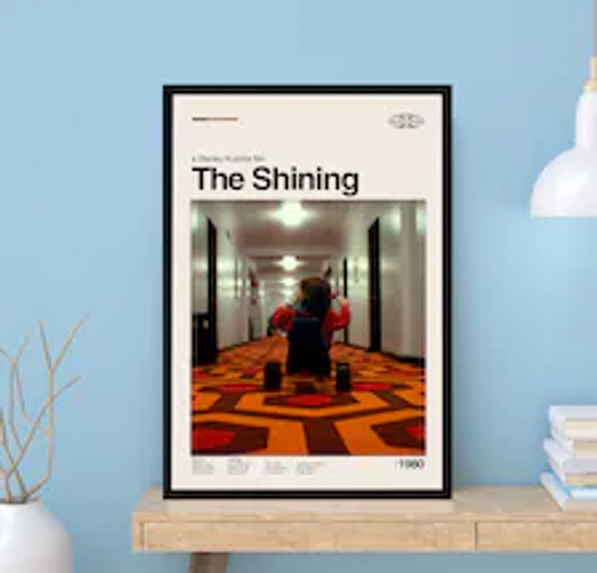 The Shining Poster, Stanley Kubrick, poster rétro, art Mid-Century, art minimaliste, poster vintage, poster moderne, décoration murale