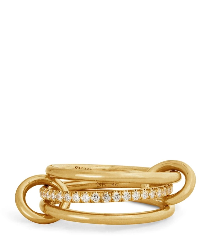 Spinelli Kilcollin Yellow Gold and Diamond Sonny Ring | Harrods UK