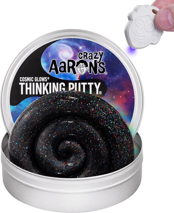 Amazon.com: Crazy Aaron's Thinking Putty 4" Tin - Cosmic Star Dust - Multi-Color Sparkle Glow Putty, Soft Texture - Never Dries Out : CDs & Vinyl