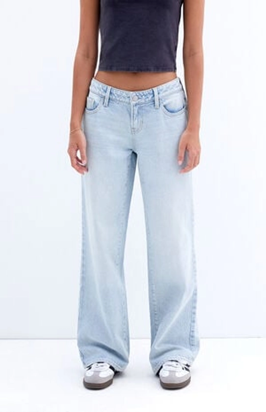 PacSun Light Indigo Low Rise Girlfriend Jeans | PacSun