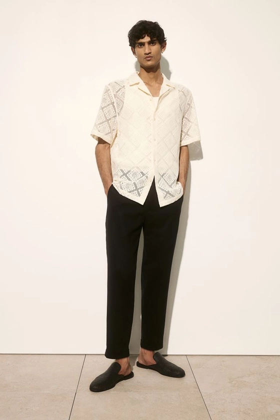 Regular Fit Linen-blend trousers