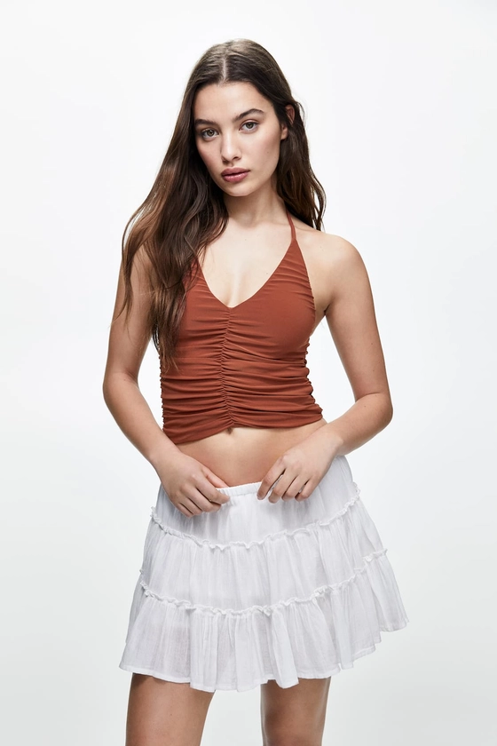 Gathered strappy top