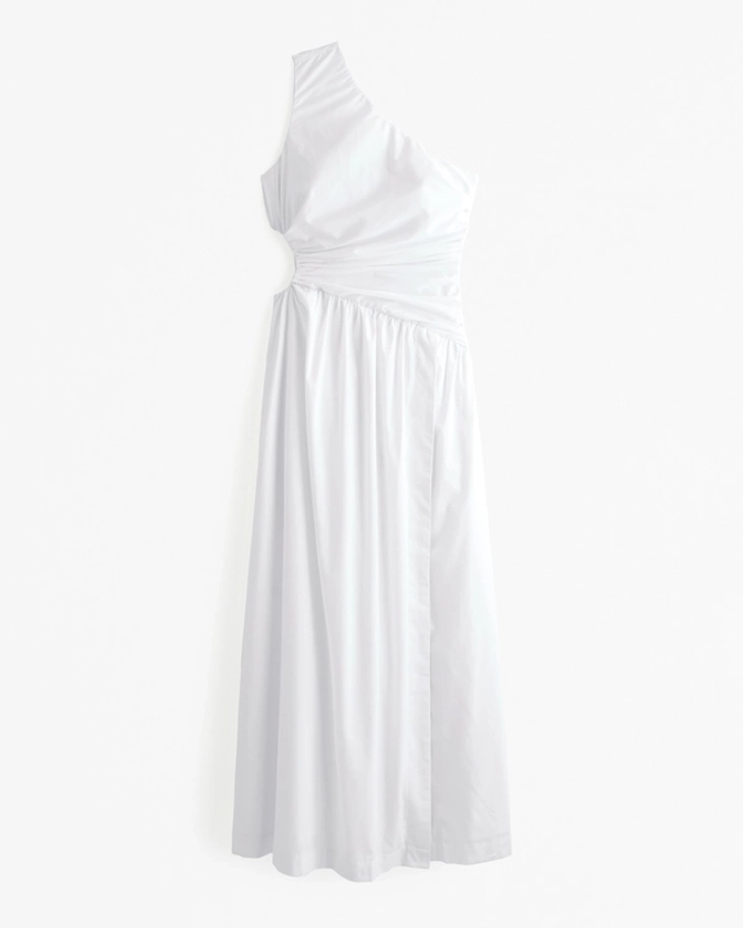 Femme Robe longue asymétrique à découpes | Femme Robes et combinaisons | Abercrombie.com