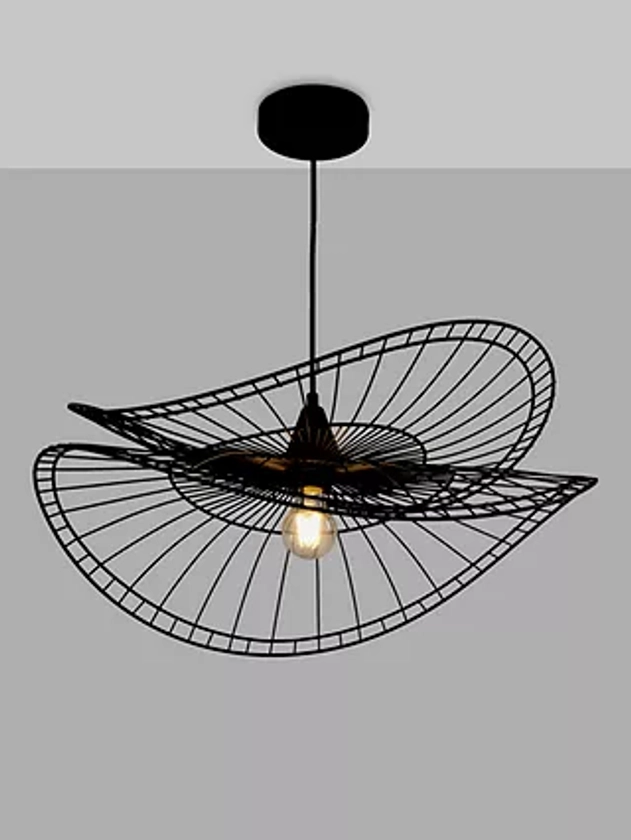 John Lewis Hiko Dual Layer 60 Pendant Ceiling Light, Black