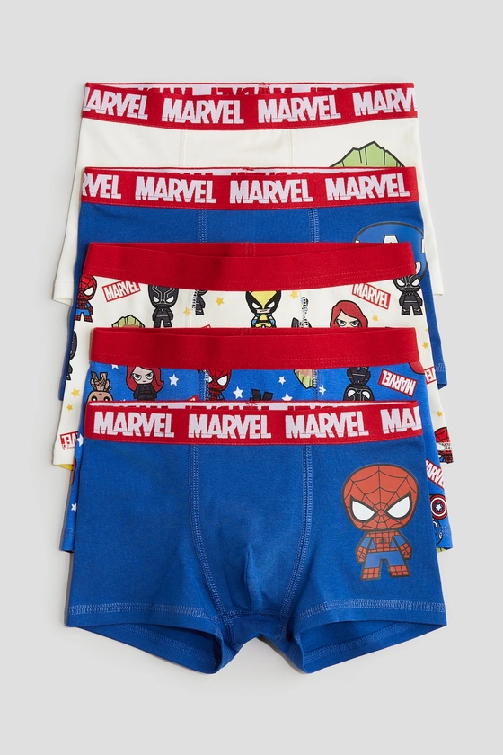 Pack de 5 boxers - Branco/Marvel Comics - CRIANÇA | H&M PT