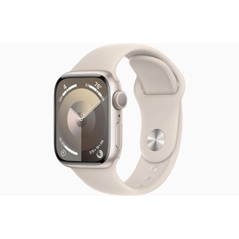 Apple Watch Series 9 (2023) GPS 41 mm - Aluminium Lumière stellaire - Bracelet sport Lumière stellaire