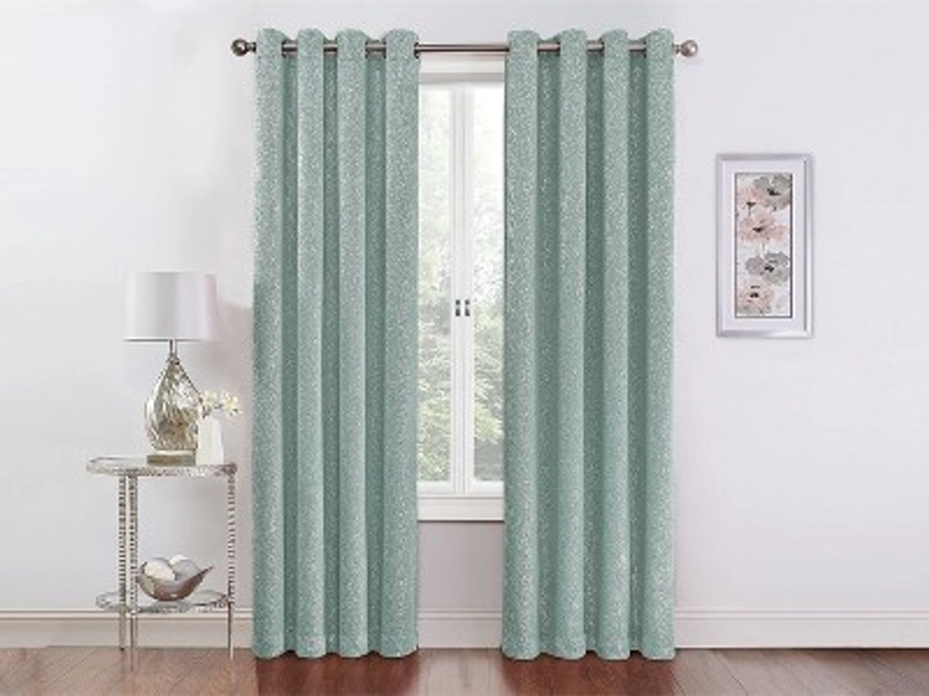 Regal Home Collections Metallic Sparkle Thermal Grommet Blackout Curtains