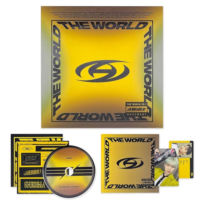 ATEEZ - Photo Booklet + DISC + Sticker + Folded Lyrics Poster + ID Card + Photo Card + 2 Pin Button Badges + 4 Extra Photocards: ATEEZ: Amazon.fr: CD et Vinyles}