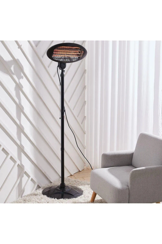 Outdoor & Patio Heaters | Freestanding Outdoor Heater Electric Adjustable Patio Heater | Living and Home