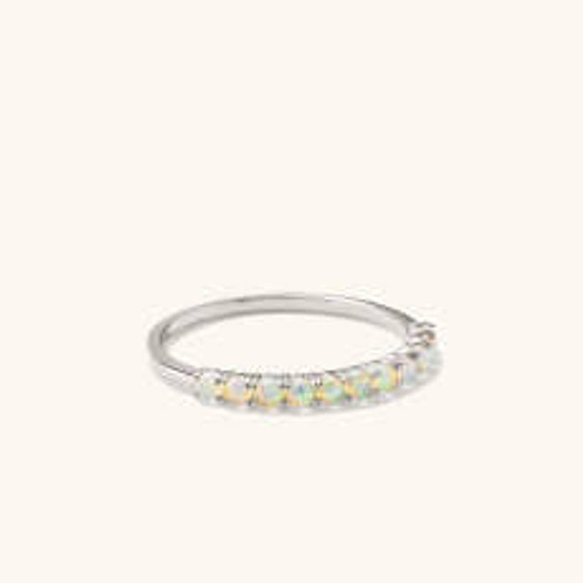 Opal Half Eternity Band : Handcrafted in 14k Gold | Mejuri