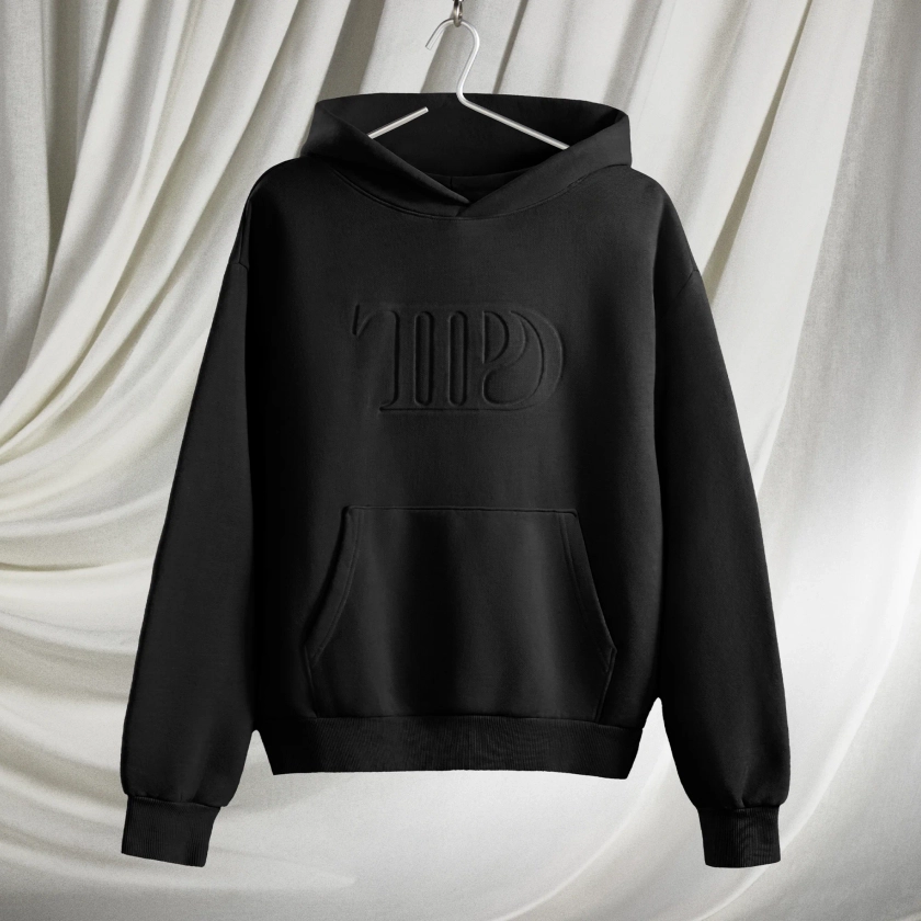 TTPD Black Embossed Hoodie