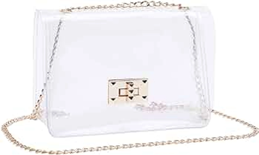 COROMAY Clear Purse for Women, Clear Bag Stadium Approved, Clear Crossbody Bags for Women