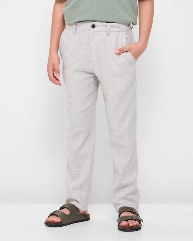 Boys Linen Blend Suiting Pant