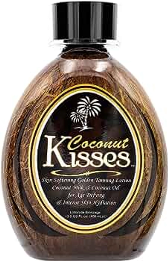 Ed Hardy Coconut Kisses Golden Tanning Lotion Cruelty Free, Gluten Free, Mineral Oil Free, DHA Free for All skin type,13.5 oz