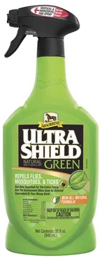 Absorbine® UltraShield® Green Natural Fly Repellent - Quart | Dover Saddlery