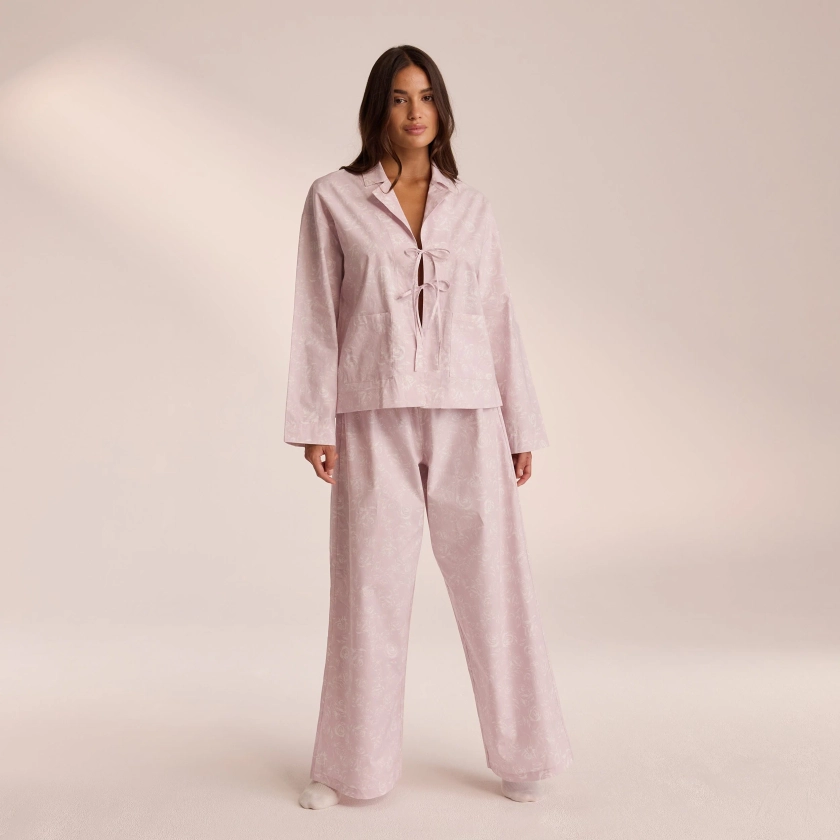 Pantalon de Pyjama en Coton - Lilas