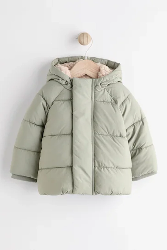 Sage Green Baby Puffer Coat (0mths-2yrs)