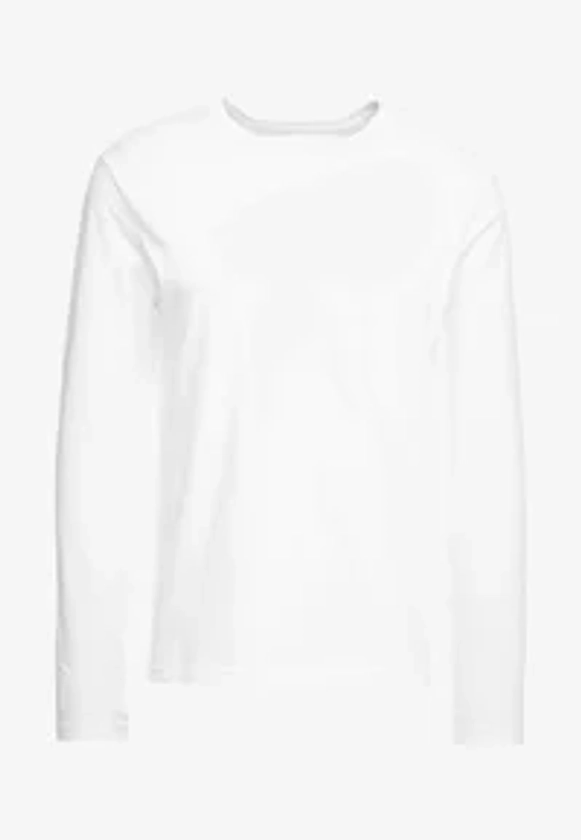 Pier One PI-YT-BAS0-0122 LONG SLEEVE TEE / 802 - BLACK - T-shirt à manches longues - white/blanc - ZALANDO.FR