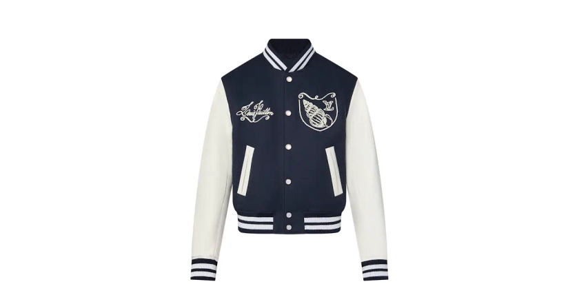 Les collections de Louis Vuitton : Blouson varsity en cuir de veau