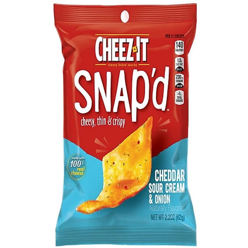 Cheez-It Snap'd Sour Cream and Onion Crackers, 2.2 oz., 6 Packs/Box (KEE11460)