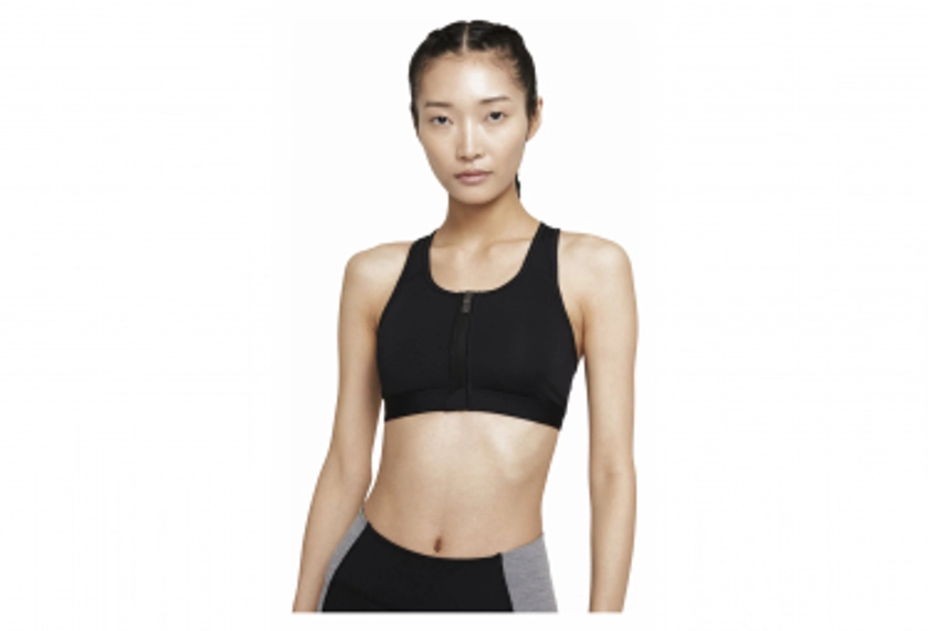 Brassière Nike Femme Dri-Fit Swoosh Zip-Front Noir à partir de 24,99 € au lieu de 45,00 €