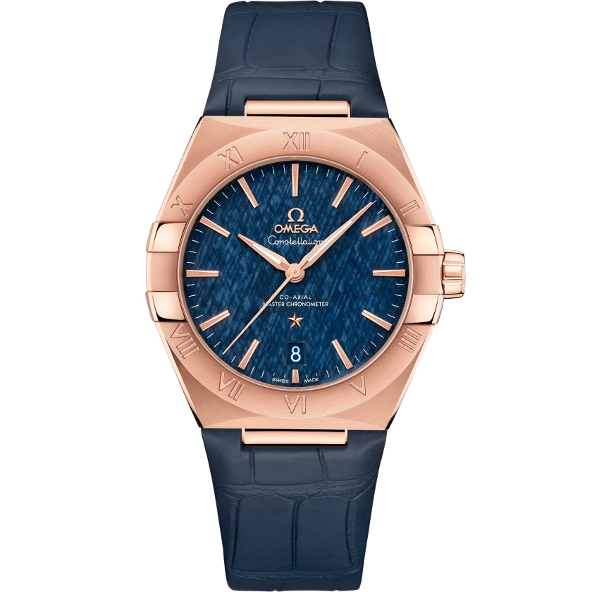 Constellation 39 mm, Sedna™ gold on leather strap - 131.53.39.20.03.001