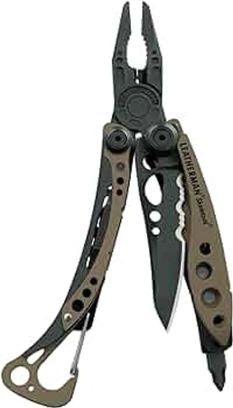 LEATHERMAN, Skeletool, 7-in-1 Lightweight, Minimalist Multi-tool for Everyday Carry (EDC), Home, Garden & Outdoors, Black/Tan