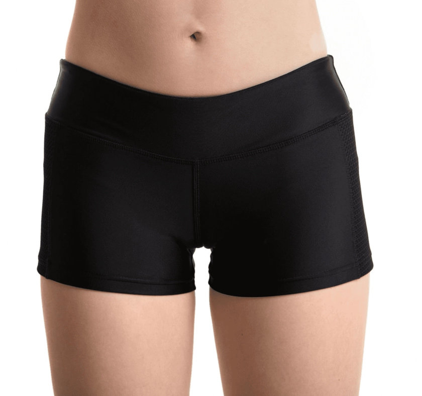 Lycra Sports Mesh Shorts - BLACK - INT 26" Child