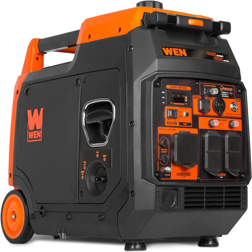 WEN 4800-Watt Portable Inverter Generator, Electric Start, RV-Ready, Quiet and Lightweight with Fuel Shut Off and CO Watchdog (56480iX)