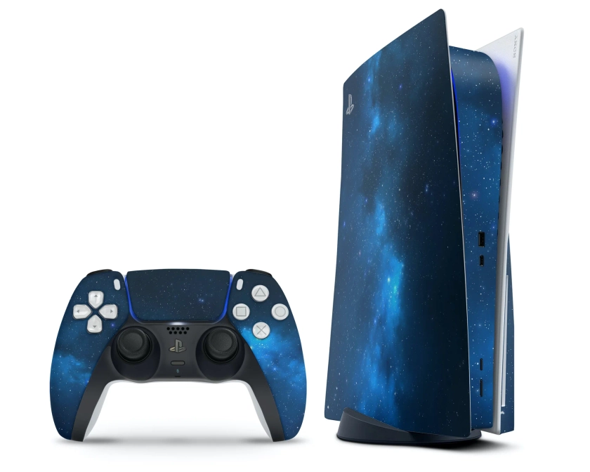 Blue Stardust Galaxy PS5 Skin