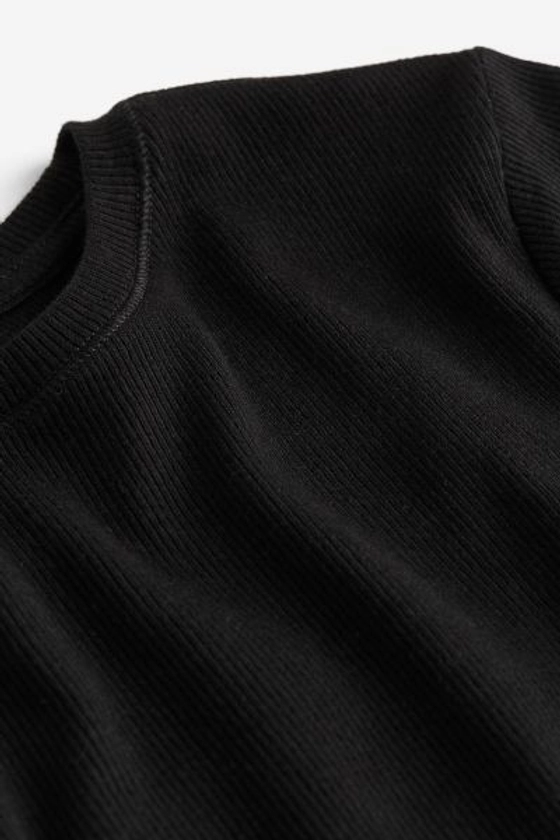 T-shirt ajusté - Noir - FEMME | H&M FR
