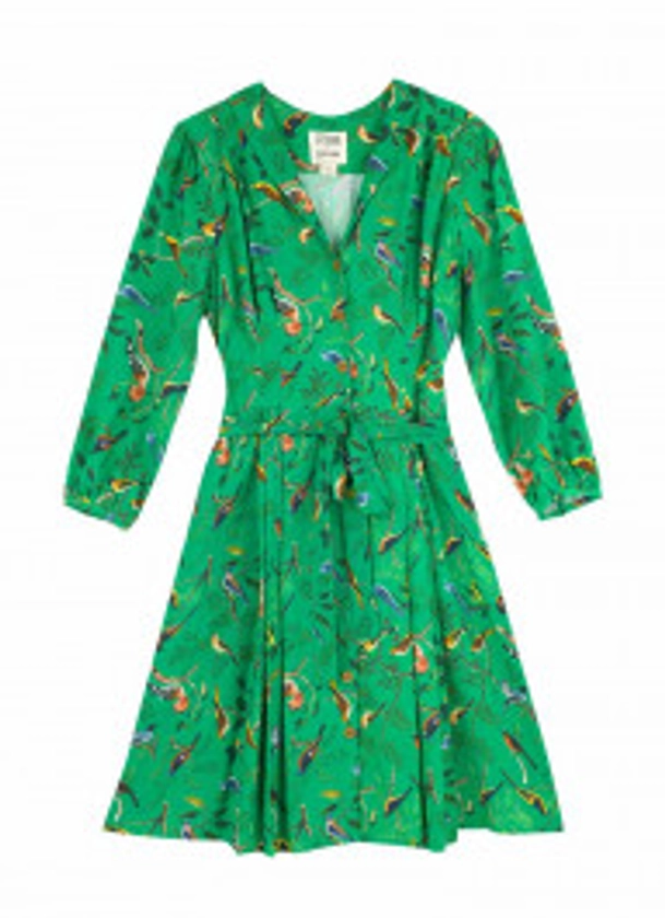 Natural History Museum X Joanie - Barbara Bird Print Button-Through Dress